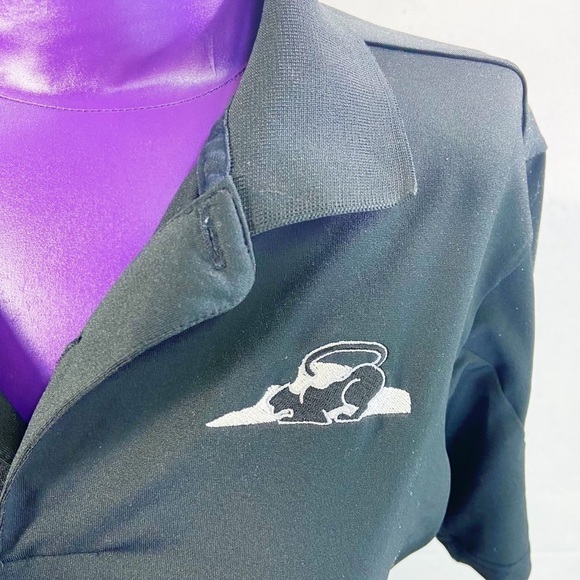 Adidas Golf PureMotion three stripe short sleeve polo black golf shirt - Picture 5 of 8